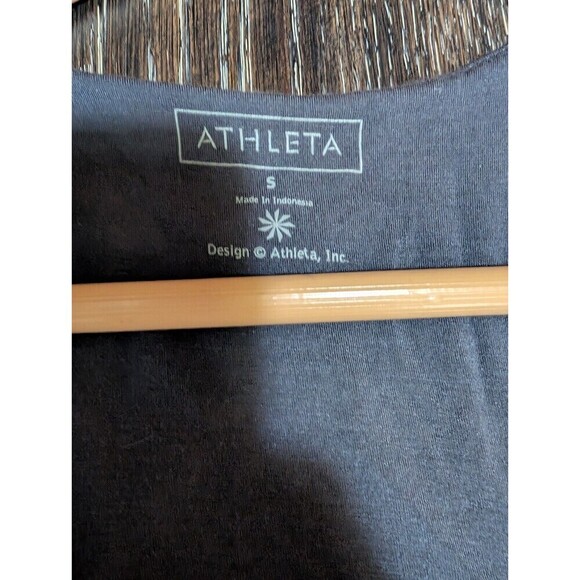 ATHLETA Sleeveless Ribbed Tank Maxi Dress Small Gray Race Back Stretchy Soft N96 - Picture 3 of 7
